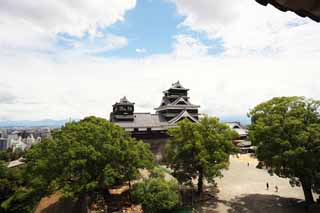 Foto, materiell, befreit, Landschaft, Bild, hat Foto auf Lager,In Kumamoto Castle, , , , 