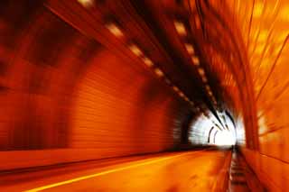 photo,material,free,landscape,picture,stock photo,Creative Commons,Toward the exit, tunnel, sodium lamp, orange, exit
