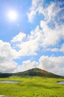 photo,material,free,landscape,picture,stock photo,Creative Commons,Grass Chisato panoramic view, , , , 