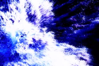 photo,material,free,landscape,picture,stock photo,Creative Commons,Splashing of indigo and white, wave, sea, spray, breaker surf