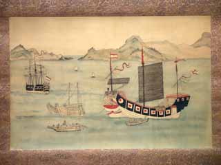 fotografia, materiale, libero il panorama, dipinga, fotografia di scorta,La baia di Nagasaki Tousen orchid le navi ormeggiate nella figura, , , , 