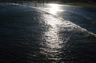 photo, la matire, libre, amnage, dcrivez, photo de la rserve,Station balnaire soir, plage sablonneuse, vague, Il brille, plage