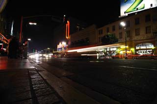 Foto, materiell, befreit, Landschaft, Bild, hat Foto auf Lager,Nacht von Hollywood, das Besichtigen von Stelle, Hollywood, Auto, Strae