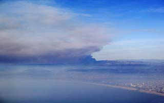 Foto, materiell, befreit, Landschaft, Bild, hat Foto auf Lager,Forsten Sie Feuer, Rauch, forsten Sie Feuer, blauer Himmel, Strand