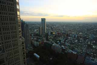 fotografia, materiale, libero il panorama, dipinga, fotografia di scorta,Shinjuku scena serale, , , , 