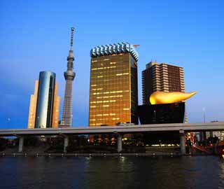 Foto, materieel, vrij, landschap, schilderstuk, bevoorraden foto,De Asakusa Sky boom, , , , 