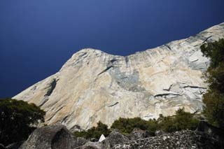 fotografia, materiale, libero il panorama, dipinga, fotografia di scorta,Guarda su ad El Capitan. , rupe, montagna rocciosa, pietra, Granito