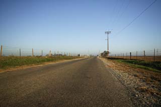 photo,material,free,landscape,picture,stock photo,Creative Commons,Farm road, ranch, Asphalt, telephone pole, fence