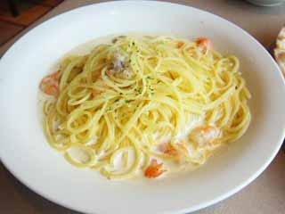 photo,material,free,landscape,picture,stock photo,Creative Commons,The shrimp cream pasta, , , , 