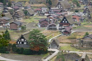 fotografia, materiale, libero il panorama, dipinga, fotografia di scorta,Shirakawago comandando, Architettura con ridgepole principale, Ricoprendo di paglia, casa privata, scenario rurale