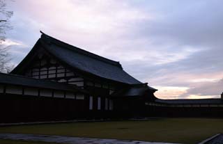 Foto, materiell, befreit, Landschaft, Bild, hat Foto auf Lager,Ruuge an Abend, Buddhismus, Tempel, Dach, 