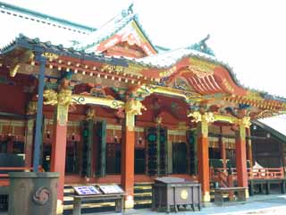 Foto, materieel, vrij, landschap, schilderstuk, bevoorraden foto,Nezu Shrine Main Hall, , , , 