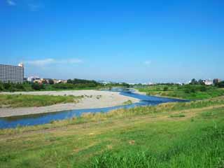 Foto, materieel, vrij, landschap, schilderstuk, bevoorraden foto,De Tamagawa, , , , 