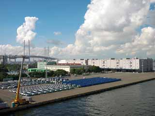 Foto, materieel, vrij, landschap, schilderstuk, bevoorraden foto,De haven van Yokohama., , , , 