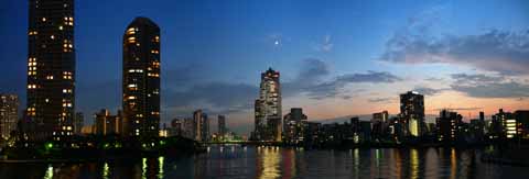 photo,material,free,landscape,picture,stock photo,Creative Commons,A panoramic view of the Sumida River, , , , 
