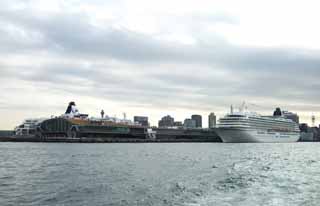 fotografia, materiale, libero il panorama, dipinga, fotografia di scorta,Big wharf a Yokohama, , , , 