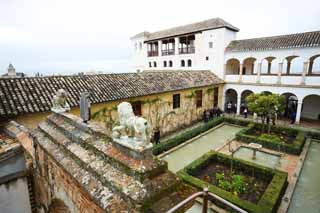 photo,material,free,landscape,picture,stock photo,Creative Commons,Generalife Sultan of the courtyard, , , , 