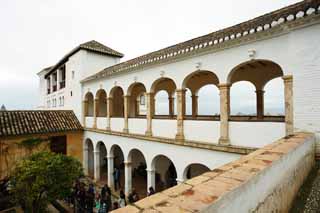 Foto, materiell, befreit, Landschaft, Bild, hat Foto auf Lager,Generalife Sultan auf den Innenhof, , , , 