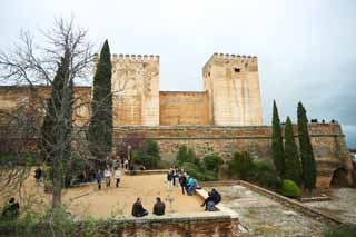 Foto, materieel, vrij, landschap, schilderstuk, bevoorraden foto,Alhambra Alcazaba, , , , 