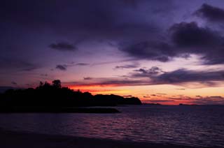 foto,tela,gratis,paisaje,fotografa,idea,nubes rosa rosados de la playa, Anochecer, Nube, Nubes rosado - rosado, Est vaco