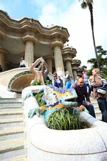 Foto, materieel, vrij, landschap, schilderstuk, bevoorraden foto,Park Guell, , , , 