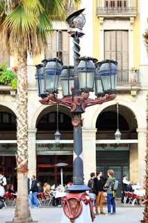 fotografia, material, livra, ajardine, imagine, proveja fotografia,O Gaudi Streetlight, , , , 