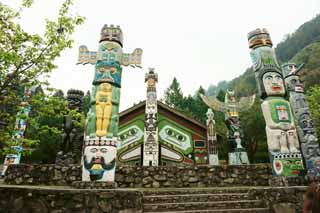 photo,material,free,landscape,picture,stock photo,Creative Commons,9 family culture village totem pole, jiu zu wen hua cun, , , 