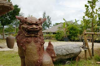 fotografia, materiale, libero il panorama, dipinga, fotografia di scorta,Difenda di Signore marittimo, tetto, giardino, Okinawa, casa