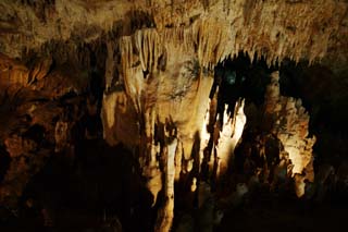 fotografia, material, livra, ajardine, imagine, proveja fotografia,Ishigaki-jima Ilha estalactite caverna, caverna de estalactite, Estalactite, Pedra calcria, caverna