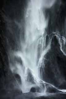 photo,material,free,landscape,picture,stock photo,Creative Commons,Milford Sound Stalin Waterfalls, , , , 