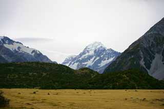 Foto, materieel, vrij, landschap, schilderstuk, bevoorraden foto,Mount Cook, , , , 
