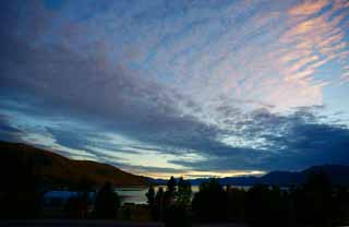 Foto, materiell, befreit, Landschaft, Bild, hat Foto auf Lager,Tekapo der Dmmerung, , , , 