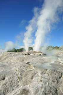 Foto, materieel, vrij, landschap, schilderstuk, bevoorraden foto,Geyser Pohutu Geyser, , , , 