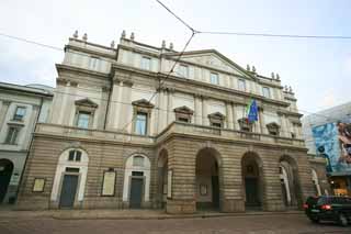 Foto, materieel, vrij, landschap, schilderstuk, bevoorraden foto,Het Teatro alla Scala in Milaan., , , , 