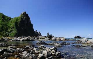 fotografia, materiale, libero il panorama, dipinga, fotografia di scorta,Il mare di un pellegrinaggio, rupe, La spiaggia, pietra, onda