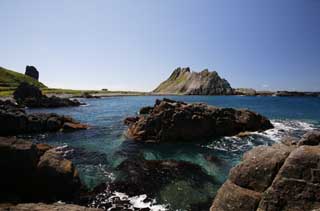 photo,material,free,landscape,picture,stock photo,Creative Commons,Kombu of a sacred place, Kombu, The shore, rock, wave