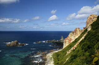 fotografia, materiale, libero il panorama, dipinga, fotografia di scorta,Isola che Takeshi Costegger di una superba vista, rupe, La spiaggia, pietra, onda