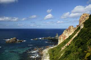 photo, la matire, libre, amnage, dcrivez, photo de la rserve,le que Takeshi Suivra la cte d'une vue superbe, falaise, Le rivage, pierre, vague