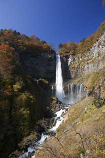 fotografia, materiale, libero il panorama, dipinga, fotografia di scorta,La luce del sole cascate di Kegon, cascata, Acero, cielo blu, Bave culla