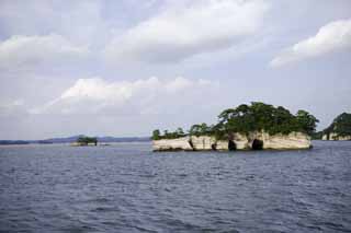 fotografia, materiale, libero il panorama, dipinga, fotografia di scorta,Tre la maggior parte le belle viste in Giappone Matsushima, isola, cielo blu, nube, Il mare