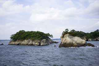 photo, la matire, libre, amnage, dcrivez, photo de la rserve,Trois la plupart belles vues dans Japon Matsushima, le, ciel bleu, nuage, La mer