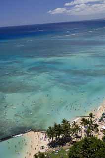 photo, la matire, libre, amnage, dcrivez, photo de la rserve,Waikiki bleuissent, plage, plage sablonneuse, ciel bleu, Sebathing