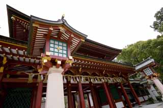 fotografia, materiale, libero il panorama, dipinga, fotografia di scorta,Temma, sacrario di Dazaifu, Michizane Sugawara, prenda a sassate cesto di lanterna, Sacrario scintoista, Decorazione