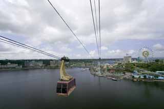 photo, la matire, libre, amnage, dcrivez, photo de la rserve,Temple Tateyama ropeway de la source chaud, ropeway, gondole, Ferris roue, Hamanako