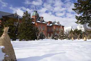 Foto, materieel, vrij, landschap, schilderstuk, bevoorraden foto,Voormalige Hokkaido agentuur, Baksteen, , Regeneratie, Het is besneeuwd