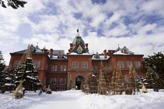 Foto, materieel, vrij, landschap, schilderstuk, bevoorraden foto,Voormalige Hokkaido agentuur, Baksteen, , Regeneratie, Het is besneeuwd