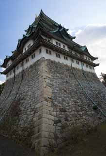 Foto, materiell, befreit, Landschaft, Bild, hat Foto auf Lager,Nagoya-jo Burg, Mrderwalspitze, Burg, Der Burgturm, 