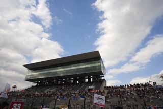 Foto, materieel, vrij, landschap, schilderstuk, bevoorraden foto,De lucht van Suzuka Circuit, Belangrijkste stadium, Blauwe lucht, Zitplaats, 