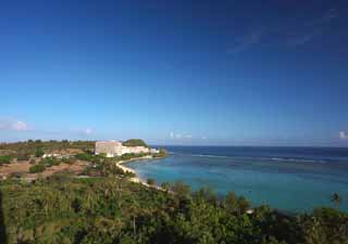 photo,material,free,landscape,picture,stock photo,Creative Commons,Morning of Guam, south island, resort, Tropical, Blue