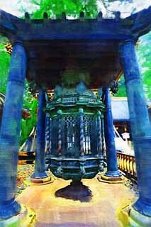 illust,tela,gratis,paisaje,fotografa,idea,pintura,Lpiz de color,dibujo,Una linterna de jardn de turno de Tosho - Shrine de gu, Linterna de jardn de turno, Herencia de mundo, Aoi, 